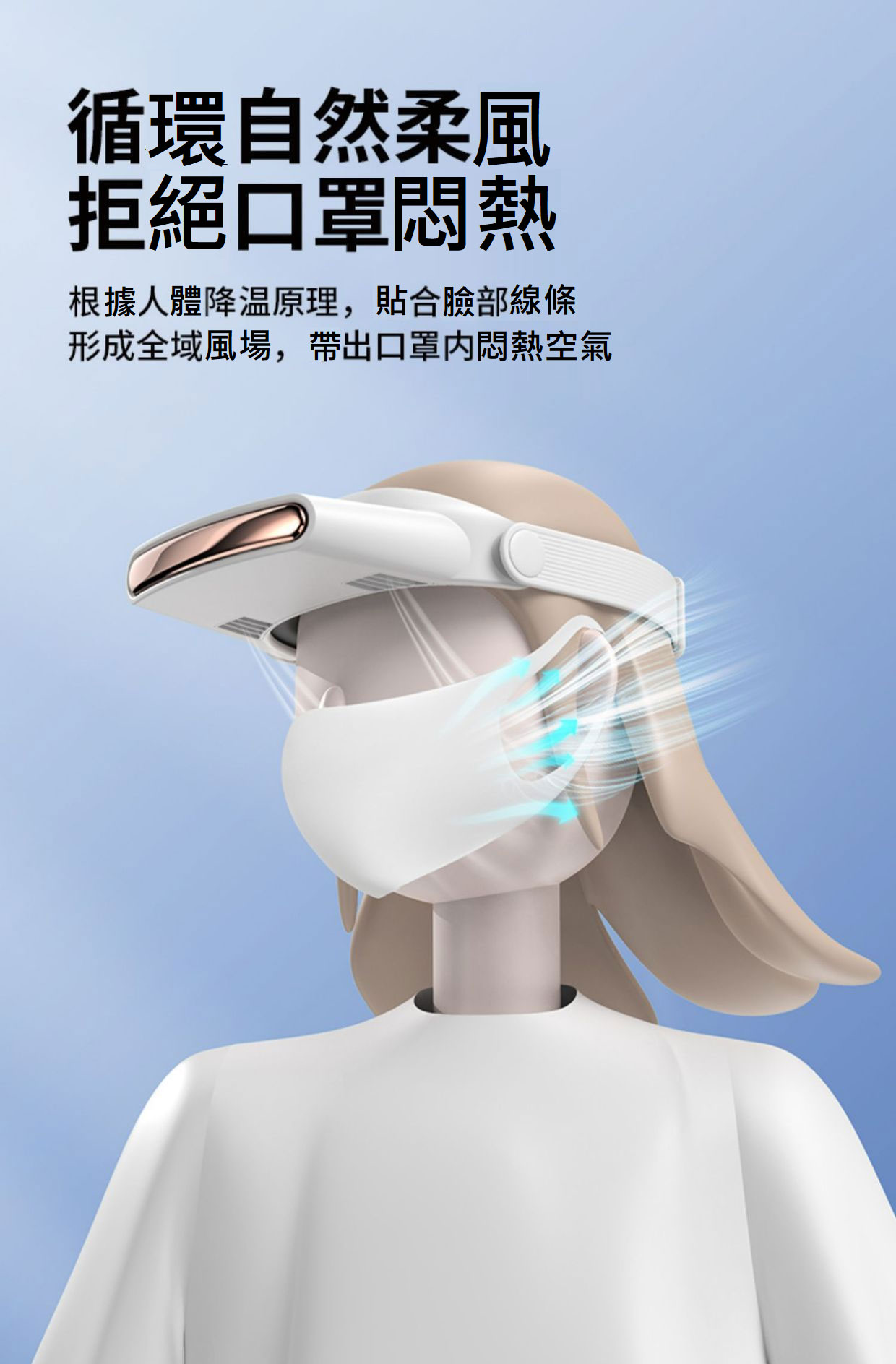 智能渦輪涼扇帽